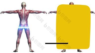 动画黄色的黑色的矩形最小的艺术运动风格人类解剖学<strong>背景视频</strong>
